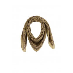 Foulard en laine | Léopard ambre
