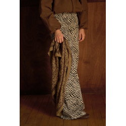 Foulard en laine | Léopard ambre