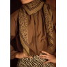 Foulard en laine | Léopard ambre