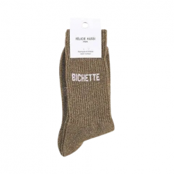 Chaussettes Paillettes | Marron Bichette