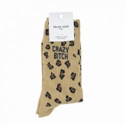 Chaussettes Léopard | Crazy bitch