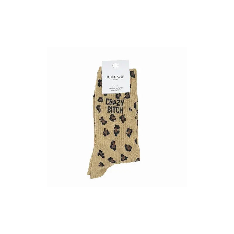 Chaussettes Léopard | Crazy bitch