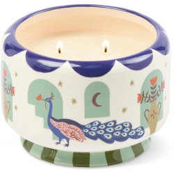 Bougie céramique peacock 4 mèches | Misted lime