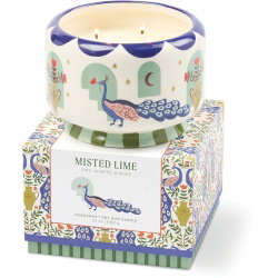 Bougie céramique peacock 4 mèches | Misted lime