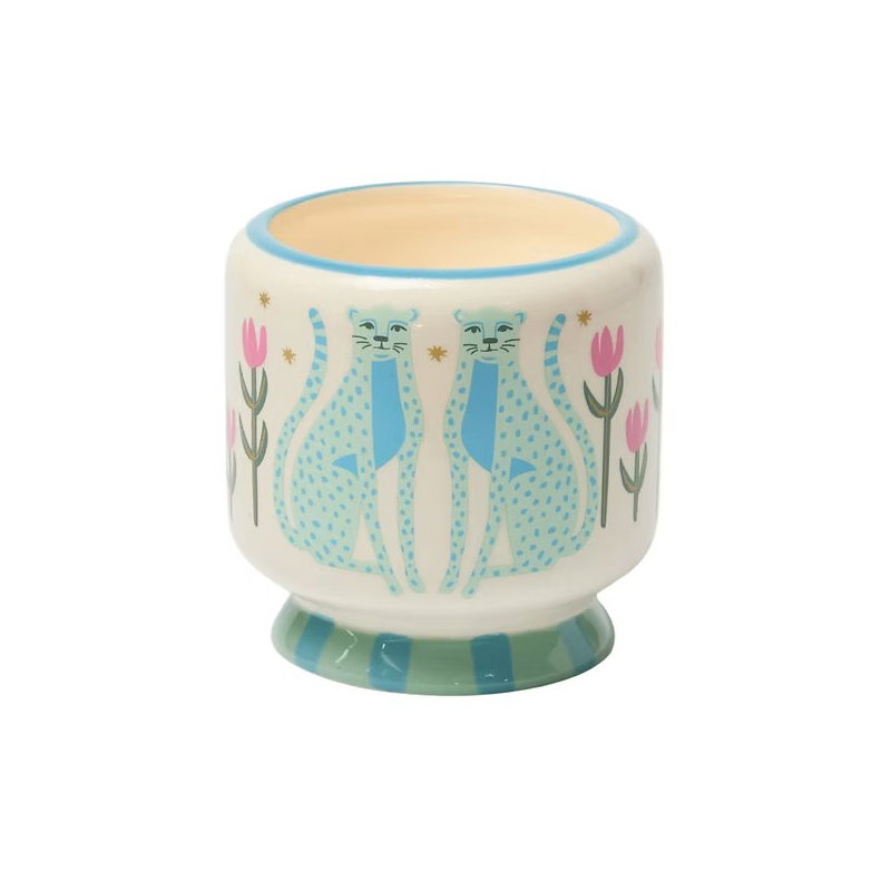 Bougie céramique 1 mèche Blue cheetahs | Linen & Orris