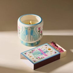 Bougie céramique 1 mèche Blue cheetahs | Linen & Orris