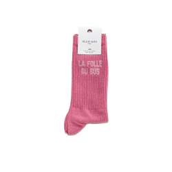 Chaussettes Paillettes | Rose La folle du bus