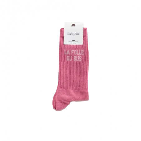 Chaussettes Paillettes | Rose La folle du bus - Félicie Aussi