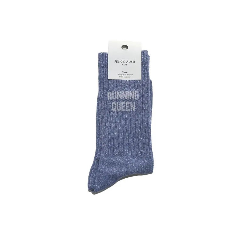 Chaussettes Paillettes | Lavande Running Queen