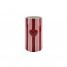 Vase rayure | Coeur rouge
