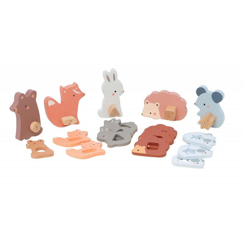 Puzzles d'éveil en bois | Animaux à compter