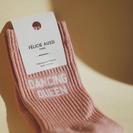 Chaussettes Paillettes Rose | Dancing Queen - Félicie Aussi