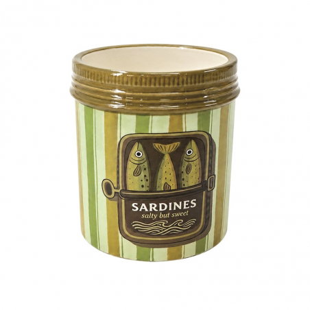 Cache-pot sardines gm | Rayure vert - Opjet