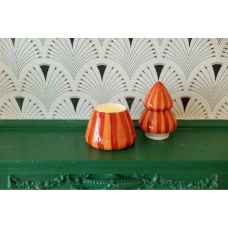 Bougie céramique sapin red/coral | Spiced apple - Paddywax