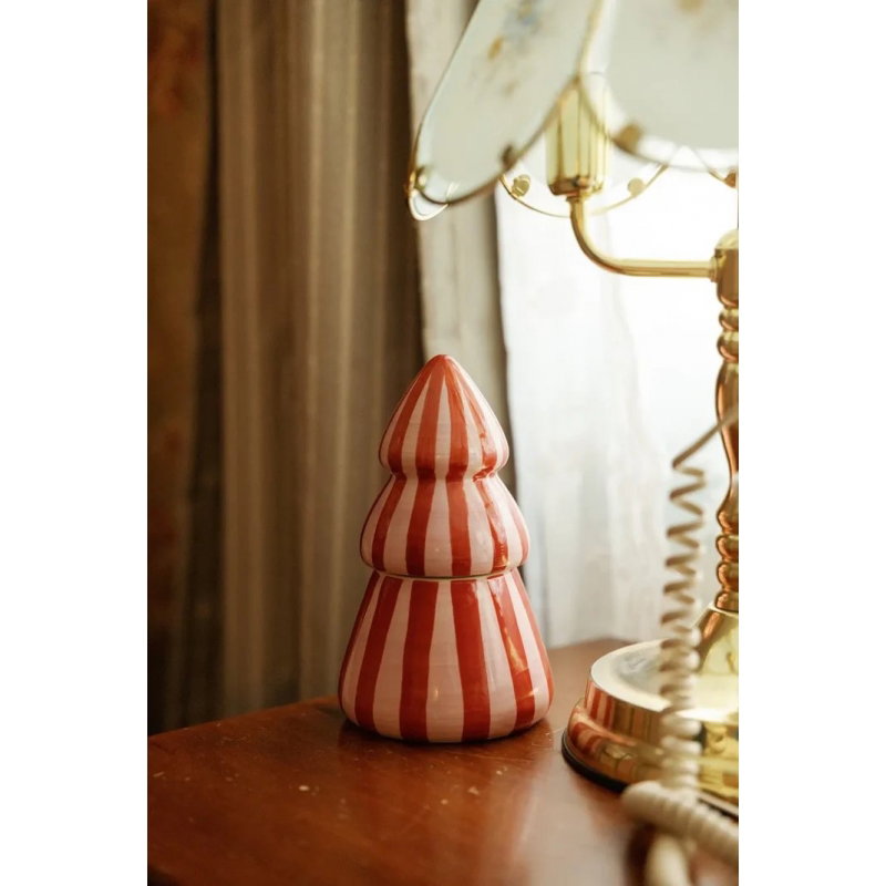 Bougie céramique sapin Red/pink | Pink peppermint