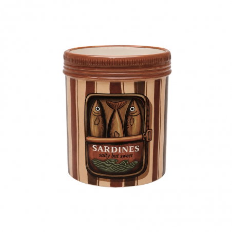 Cache-pot sardines pm | Rayure marron - Opjet
