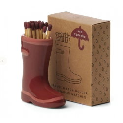Porte-allumettes | Botte Wellington rouge