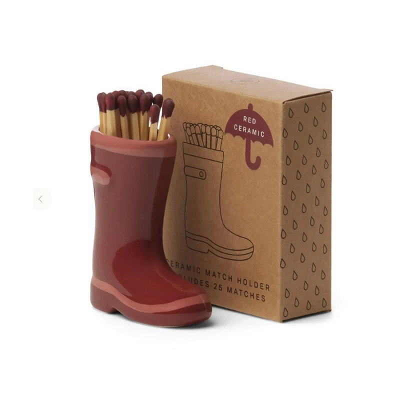Porte-allumettes | Botte Wellington rouge