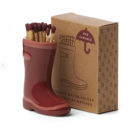 Porte-allumettes | Botte Wellington rouge - Paddywax