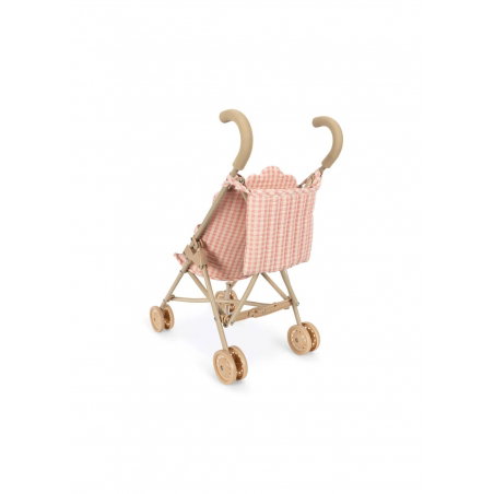 Coffret poussette et poupée | Pink Check - Konges Slojd