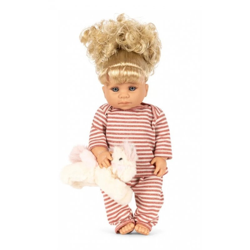 Poupée Noémi et sa licorne | Rose Cream Stripe
