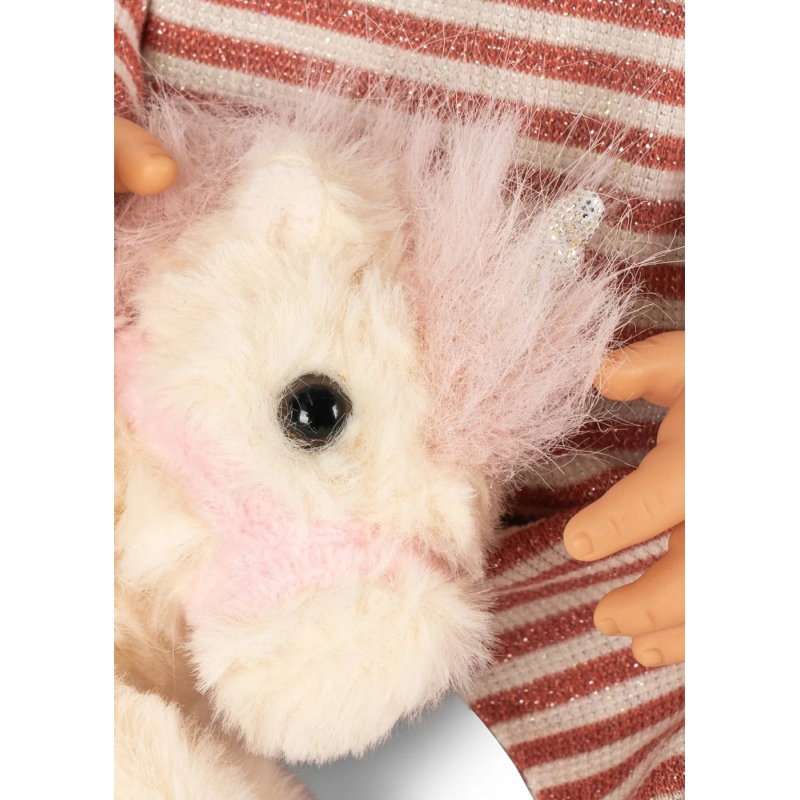 Poupée Noémi et sa licorne | Rose Cream Stripe