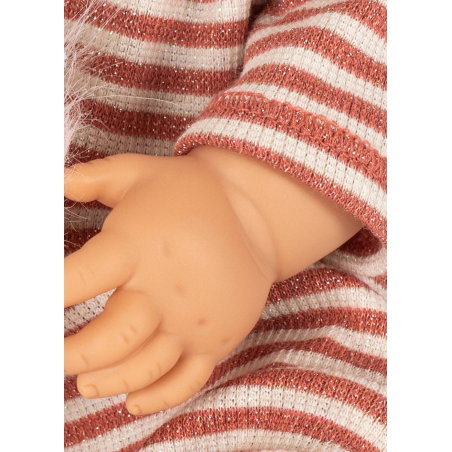 Poupée Noémi et sa licorne | Rose Cream Stripe - Konges Slojd