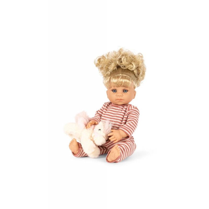Poupée Noémi et sa licorne | Rose Cream Stripe