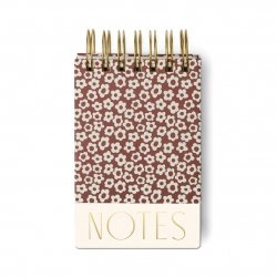 Petit bloc note Wire Chunky | Burgundy groovy floral