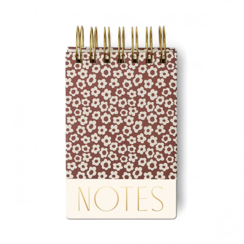 Petit bloc note Wire Chunky | Burgundy groovy floral