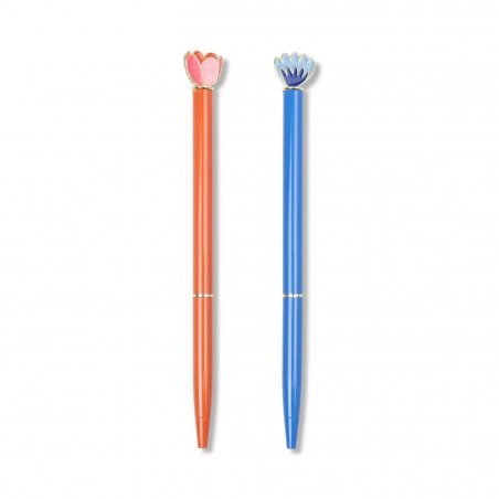 Lot de 2 stylos Metal Ballpoint | Floral - Paddywax
