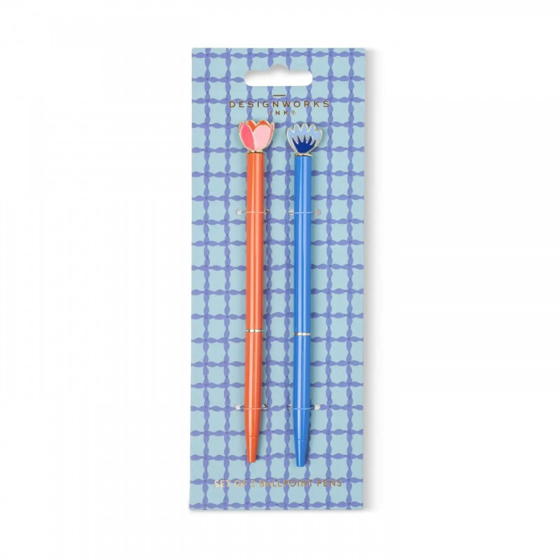 Lot de 2 stylos Metal Ballpoint | Floral
