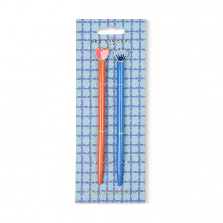 Lot de 2 stylos Metal Ballpoint | Floral - Paddywax