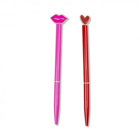 Lot de 2 stylos Metal Ballpoint | Love - Paddywax