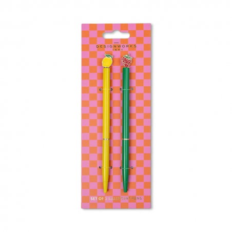 Lot de 2 stylos Metal Ballpoint | Fruit - Paddywax