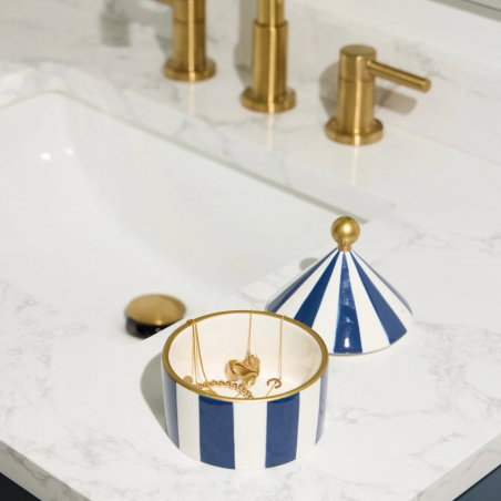 Boîte à bijoux en céramique | Navy stripe - Paddywax