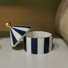 Boîte à bijoux en céramique | Navy stripe