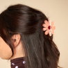 Grande pince à cheveux | Fleur rose