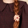 Grande pince à cheveux | Fleur rose