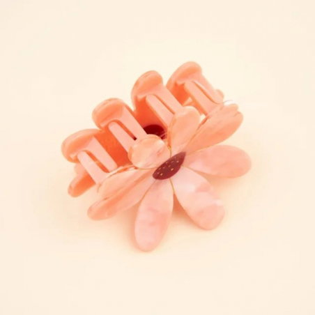 Grande pince à cheveux | Fleur rose - Coucou Suzette