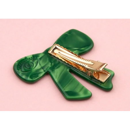 Barrette noeud vert - Coucou Suzette