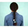 Mini pince à cheveux | Cœur bleu