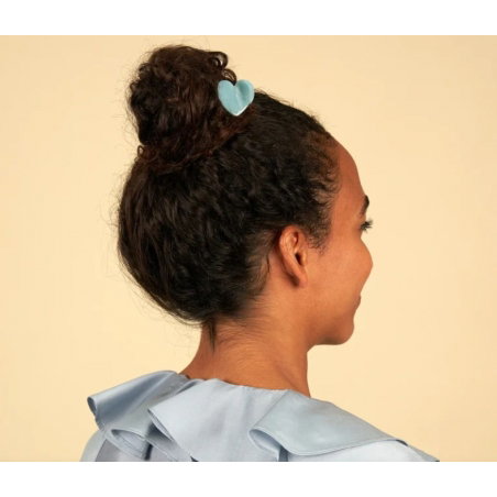 Mini pince à cheveux | Cœur bleu - Coucou Suzette