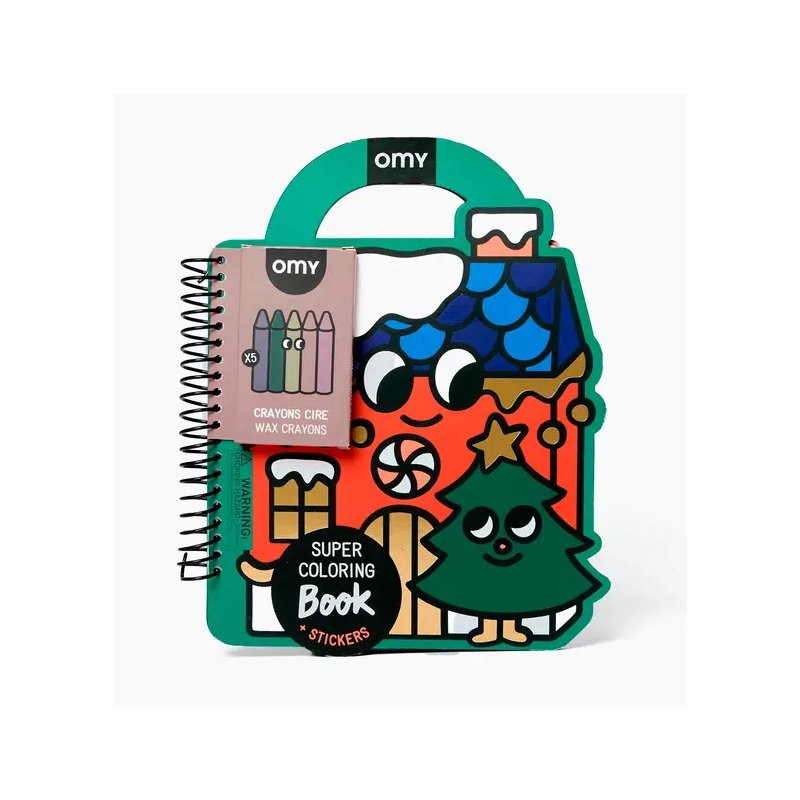 Super coloring & stickers book | Christmas
