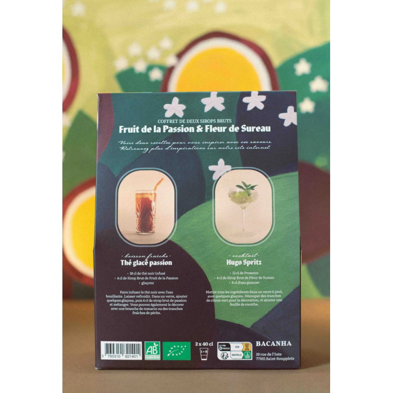 Coffret sirop Brut | Fleur de Sureau & Fruit de la passion