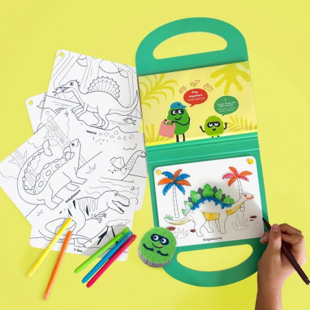 Dessine et colorie | Dino - Super Petit