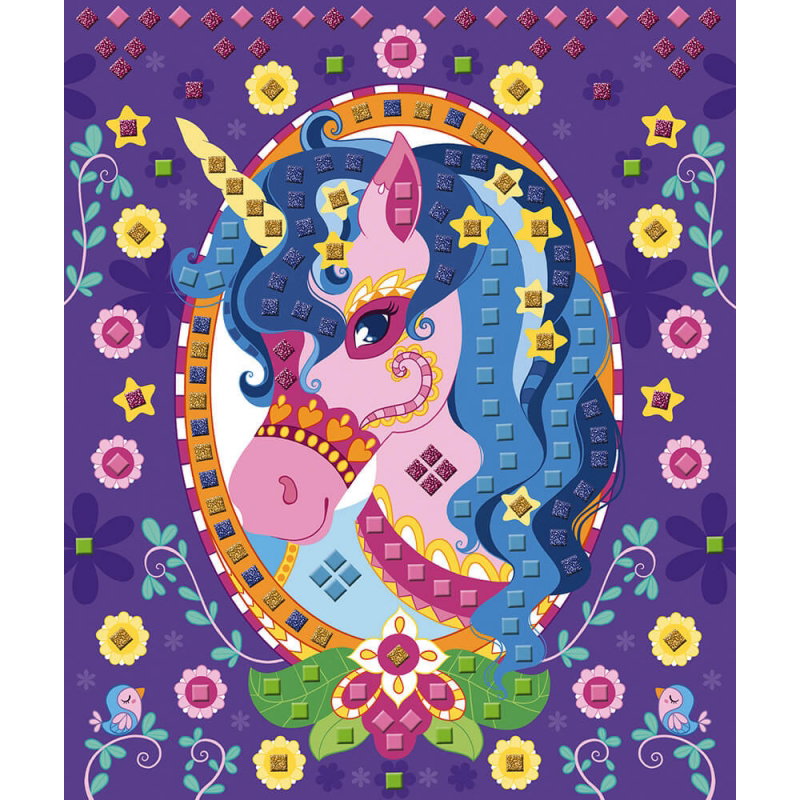 Set Créatif Mosaïques en Mousse Poneys et Licornes