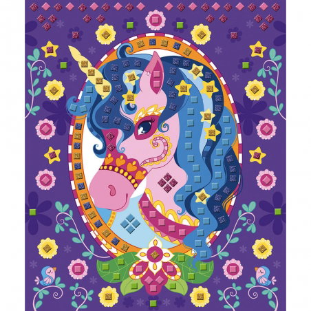 Set Créatif Mosaïques en Mousse Poneys et Licornes - Janod
