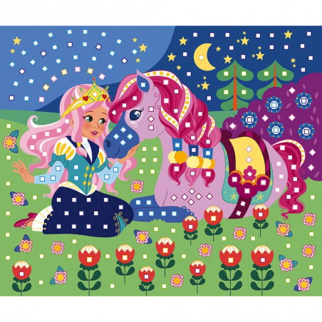 Set Créatif Mosaïques en Mousse Poneys et Licornes - Janod