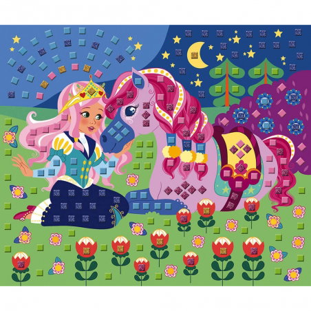 Set Créatif Mosaïques en Mousse Poneys et Licornes - Janod